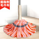 仟依格純棉布條拖把自擰水免手洗家用老式珊瑚絨毛巾墩布地拖旋轉 52cm胭脂粉伸縮桿(毛巾布款)