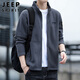 JEEP SPIRIT吉普外套男開衫衛(wèi)衣男裝春秋季男士長袖寬松休閑潮牌搖粒絨衣服