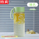 拓進(jìn)德國(guó)進(jìn)口品質(zhì)帶提手刻度牛奶杯微波爐可加熱豆?jié){杯家用便攜外帶玻 【帶刻度】淺綠色(可微波/500ml