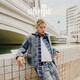 Levi's?SilverTab?25年春夏新款男士美式復(fù)古時尚牛仔夾克外套 藍(lán)色 004GJ-0000 M