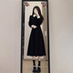 FSHE初春裝黑色連衣裙女2025新款開春韓系穿搭一整套ootd早春季長裙 【黑色】 S 40/45kg