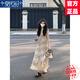 莫代爾新中式拼接假兩件背心連衣裙女夏季2025新款復(fù)古氣質(zhì)百搭A(yù)字長裙 圖片色 M 100-115斤