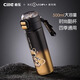 希樂（cille）星際熊保溫杯男女學(xué)生水杯高顏值雙飲吸管杯子兒童七夕情人節(jié)禮物 黑金【雙飲款/316不銹鋼】500ml
