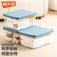 禧天龍收納箱加厚透明家用玩具積木整理箱車(chē)載儲物箱 38.9*29.7*18.2cm 【石青3個(gè)裝】 【優(yōu)選PP原料】