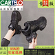 卡帝樂(lè )鱷魚(yú)（CARTELO）官方真皮網(wǎng)紅炸街老爹鞋女2025年秋冬新款輕便厚底運動(dòng)鞋 黑色【升級版】-旗艦款 37