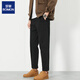 羅蒙（ROMON）休閑褲子男士春秋季直筒寬松錐形男褲春夏款薄款加厚純棉長(cháng)褲子 361黑色 34