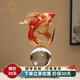 廣贊萊新中式魚(yú)擺件富貴有余琺瑯彩錦鯉家居客廳好運(yùn)寓意裝飾品 富貴有余