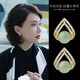 QPQK和田玉耳釘2025年新款冰種翡翠國(guó)風(fēng)耳飾輕奢高級(jí)感獨(dú)特耳環(huán)女媽媽 青玉耳釘