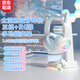 ONIKUMA耳機(jī)頭戴式藍(lán)牙耳機(jī)無(wú)線帶麥音樂(lè)高音質(zhì)通話降噪女生電腦手機(jī)電競(jìng)游戲有線網(wǎng)課學(xué)習(xí)可愛(ài)貓耳朵耳機(jī) 白藍(lán)色三模版+白色RGB多功能支架