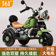 361°兒童電動(dòng)摩托車(chē)可坐人挖掘機男女小孩駕駛玩具早教音樂(lè )禮物能遙控 復古綠丨遙控版-單座雙驅/帶早教