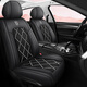 布蘭特 冰絲汽車(chē)座套座墊四季通用汽車(chē)坐墊皮革全包圍座椅套墊 K9冰絲款-神秘黑-標準版 頭靠分體五座通用-留言車(chē)型