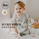 OAK FAMILY新生兒嬰兒衣服夏季五分袖爬服短袖寶寶連體衣薄款百天包屁衣 【夏款】花園派對（不含發(fā)帶） 90cm （建議1~2歲 78~90cm）