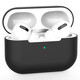 昶領(lǐng)AirpodsPro蘋(píng)果藍(lán)牙耳機(jī)保護(hù)套防摔防滑防塵防水防指紋液態(tài)硅膠可充電保護(hù)軟殼 【深空黑】硅膠耳機(jī)套丨AirPodsPro 通用