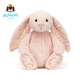 Jellycat花布邦尼兔動(dòng)物毛絨玩偶兔子玩偶兒童禮物送禮娃娃生日新婚禮物 徹蕊（胭脂粉色） Small