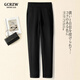 GCRZW高檔黑色煙管褲西裝褲女春秋2025新款寬松氣質(zhì)大碼直筒顯瘦休閑褲 黑色松緊腰-常規(guī) M /27-建議95-105斤