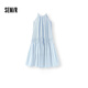 森馬（Semir）連衣裙女海邊度假掛脖兩穿長(zhǎng)裙2025夏季蝴蝶結(jié)初戀裙109325114011
