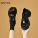 DAPHNE達(dá)芙妮英倫風(fēng)小皮鞋2025春季新款黑色系帶單鞋厚底復(fù)古學(xué)院樂福鞋女款 黑色 38