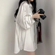 JRET2025春夏新款大碼胖mm防曬襯衫女寬松BF風(fēng)中長款上衣心機(jī)長袖襯衣 白色 模特效果需拍大 2XL 【135-150斤】