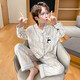 2025新款男童睡衣春秋季純棉長袖薄款兒童小男孩青少年夏款家居服 31798 165 【L碼】160-165CM100-115斤