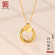老銀匠s925銀項鏈女環(huán)環(huán)相扣輕奢小眾高級感流蘇銀飾氣質(zhì)鎖骨鏈生日禮物 金色 鏈長約40+5.5cm/含證書