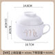 FANCYCHIC泡面碗陶瓷帶蓋飯盒學(xué)生宿舍用方便面杯卡通餐具碗筷套裝單個(gè)大碗 六寸+蓋碗 【M先生】 1英寸