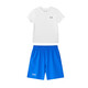 安德瑪（Under Armour）兒童夏季運(yùn)動(dòng)套裝夏款短褲短袖套裝男大童短袖梭織短褲套裝 白T藍(lán)短褲 160