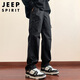 JEEP SPIRIT吉普工裝褲子男秋冬季休閑褲男士寬松直筒沖鋒運動(dòng)潮流美式長(cháng)褲