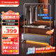 西屋（Westinghouse）石墨烯踢腳線取暖器家用烘衣架暖風(fēng)機(jī)移動地暖居浴兩用節(jié)能電暖器WTH-S608 升級雙層烘衣架【優(yōu)雅灰】