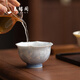 泰禧閣禪意手作冰花個(gè)人專(zhuān)用茶杯清新藍(lán)色結(jié)晶釉主人杯禮盒裝 藍(lán)冰花花瓣杯 100ml