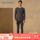 舒雅（Schiesser）男士圓領(lǐng)棉質(zhì)7A抑菌【氨基酸抗菌】秋衣秋褲套裝E5/25946W 深花灰 XL 【80-90公斤】