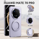 奢甲【磁吸支架|鏡頭膜全包】華為mate70Pro手機殼Pro+高端電鍍素皮超薄親膚防摔華為mate70時(shí)尚高級感 【風(fēng)信紫-升級款】磁吸支架|金屬鏡頭圈 華為mate70pro/pro+/優(yōu)享版