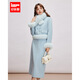 IEF/愛依服時尚套裝2024冬季新款法式名媛淑女氣質(zhì)高級感上下套裙 藍(lán) L