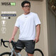 沃薩維（WOSAWE）夏季公路車(chē)短袖自行車(chē)騎行服寬松透氣速干上衣山地車(chē)t恤套裝男女 【夏韻】星光白上衣 M