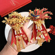 MPPMCK結(jié)婚胸花新郎新娘婚禮感龍鳳胸前花一對(duì)父母家人全套胸針別花 金龍紅鳳 (新郎新娘)1對(duì)