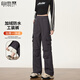 自由系加絨工裝褲女秋冬2025新款束腳登山?jīng)_鋒子褲高腰闊腿休閑運動(dòng)衛褲
