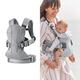 BabyBjorn瑞典BabyBjorn嬰兒背帶one系列多功能抱娃神器外出解放雙手 銀灰色/網(wǎng)眼透氣