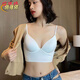 俏蓓依美背文胸罩女夏季薄款大胸顯小防下垂軟鋼圈性感u型露背一體內衣 白色單件 34/75 ABC通杯