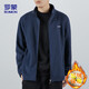 羅蒙（ROMON）夾克男士春秋商務(wù)潮流仿羊羔絨立領(lǐng)抓絨衣柔軟搖粒絨外套男裝AX