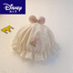 迪士尼新生兒帽子春秋薄款胎帽女寶寶可愛(ài)春天蕾絲透氣嬰兒遮陽(yáng)盆帽 米色 1-12個(gè)月/40-46CM彈性帽圍 x 均