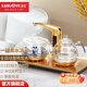 金灶（KAMJOVE）全自動上水燒水壺電熱水壺 家用茶臺燒水壺一體泡茶專用燒水保溫一體全自動恒溫玻璃智能熱水壺 G9 0.8L 【20*37cm】
