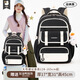 卡拉羊（KALA·Y）2025新款小學(xué)生兒童書(shū)包女生雙肩包防潑水雙肩背包牛津布輕便女童 黑色大號