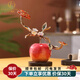 廣贊萊琺瑯彩平安如意蘋(píng)果擺件酒柜玄關(guān)電視柜感裝飾品喬遷結婚禮物 琺瑯彩平安如意