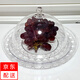 益馨榮塑料蛋糕罩 透明圓形甜點(diǎn)蛋糕托盤(pán)面包展示盤(pán) 品嘗水果試吃盤(pán)帶蓋 30CM果盤(pán)+26CM 亞克力蓋