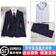 古緹琪職業(yè)西裝套裝女酒店經(jīng)理工作服春秋職業(yè)裝女裝套裝正裝女西服外套 藏青色西服+褲子+襯衫 M