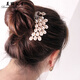 美麗公主飾品 頭飾品新飾蝴蝶結新娘發(fā)飾發(fā)插發(fā)梳盤(pán)發(fā)器小飾品批發(fā)發(fā)叉 五齒孔雀