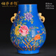 伯莎丹頓（BERTHA DENTON）景德鎮(zhèn)陶瓷花瓶手繪花開富貴客廳電視柜擺件工藝品收藏禮品高檔 手繪琺瑯彩《花開富貴》