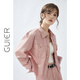 桂兒（guier）粉色牛仔半身裙女春季新款2025中長(cháng)款高腰開(kāi)叉顯瘦a字裙 粉色-外套 M