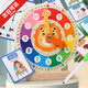 獨攬星河兒童學(xué)習時(shí)鐘教具幼兒園學(xué)認識鐘表和時(shí)間認知模型小學(xué)生數字玩具 【立體教學(xué)時(shí)鐘表積木】 多功能涂鴉畫(huà)鐘【加大加厚款】