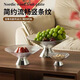 初暑高腳水果盤(pán)零食盤(pán)客廳家用干果盤(pán)高級輕奢托盤(pán)糖果堅果盤(pán)瀝水果籃 高腳果盤(pán)【透明】大號25cm