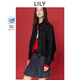 LILY【五明治面料】2025春新款女裝時(shí)髦寬松蝙蝠袖休閑衛(wèi)衣外套女 510黑 L